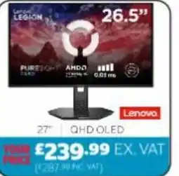 Costco Lenovo legion 27 inch qhd oled offer