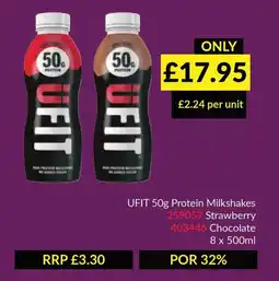 Musgrave MarketPlace UFIT 50g Protein Milkshakes offer