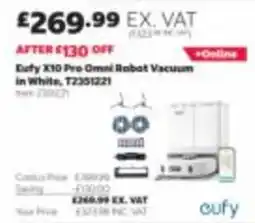 Costco Eufy X10 Pro Omni Robot Vacuum in White offer