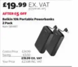 Costco Belkin 10k Portable Powerbanks offer
