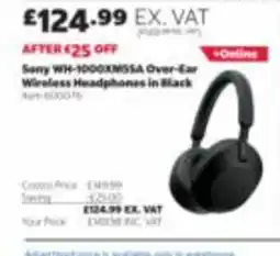 Costco Sony WH-1000XM5SA Over-Ear Wireless Headphones in Black offer