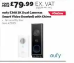 Costco Eufy e340 2k dual cameras smart video doorbell with chime offer