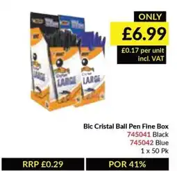 Musgrave MarketPlace Bic Cristal Ball Pen Fine Box offer