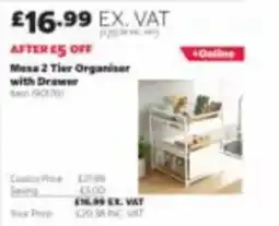 Costco Mesa 2 Tier Organiser with Drawer offer