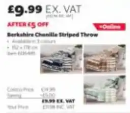 Costco Berkshire Chenille Striped Throw offer