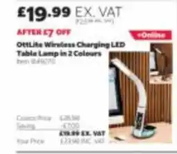 Costco OttLite Wireless Charging LED Table Lamp offer