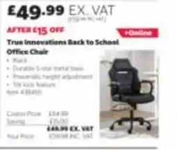 Costco True Innovations Back to School Office Chair offer