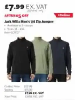 Costco Jack Wills Men's 1/4 Zip Jumper offer