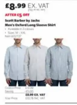 Costco Scott Barber by Jachs Men's Oxford Long Sleeve Shirt offer