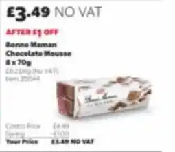 Costco Bonne Maman Chocolate Mousse offer
