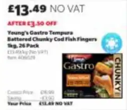 Costco Young's gastro tempura battered chunky cod fish fingers offer