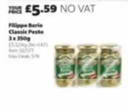 Costco Filippo Berio classic pesto offer