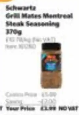 Costco Schwartz grill mates montreal steak seasoning offer