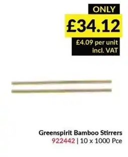 Musgrave MarketPlace Greenspirit bamboo stirrers offer