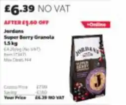 Costco Jordans super berry granola offer