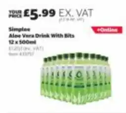 Costco Simploe aloe vera drink with bits offer