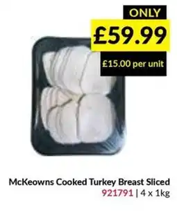 Musgrave MarketPlace McKeowns Cooked Turkey Breast Sliced offer