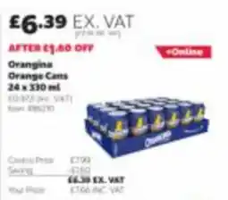 Costco Orangina orange cans offer