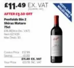Costco Penfolds Bin 2 Shiraz Mataro offer