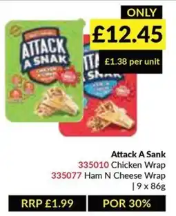 Musgrave MarketPlace Attack A Snak Chicken Wrap or Ham N Cheese Wrap offer
