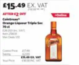 Costco Cointreau orange liqueur triple sec offer