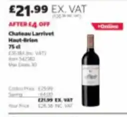 Costco Chateau Larrivet Haut-Brion offer