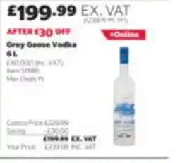 Costco Grey Goose Vodka offer