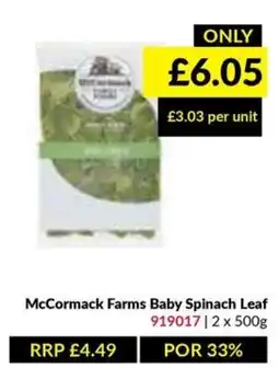 Musgrave MarketPlace McCormack Farms Baby Spinach Leaf offer