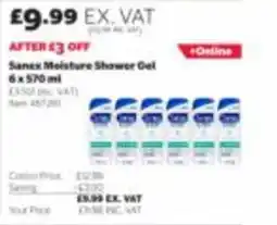 Costco Sanex moisture shower gel offer