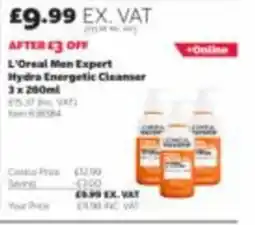 Costco L'oreal man expert hydra energetic cleanser offer