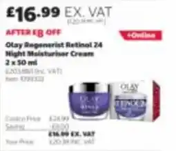 Costco Olay regenerist retinol 24 night moisturiser cream offer