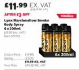 Costco Lynx marshmallow smoke body spray offer