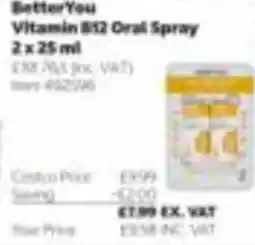 Costco BetterYou Vitamin B12 Oral Spray offer