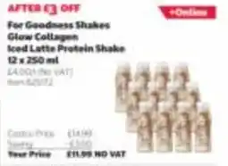 Costco For Goodness Shakes Glow Collagen Iced Latte Protein Shake offer