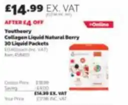 Costco Youtheory collagen liquid natural berry offer
