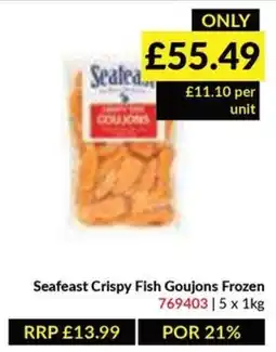 Musgrave MarketPlace Seafeast Crispy Fish Goujons Frozen offer