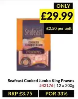 Musgrave MarketPlace Seafeast Cooked Jumbo King Prawns offer