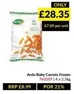 Musgrave MarketPlace Ardo Baby Carrots Frozen offer