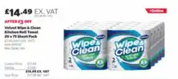 Costco Velvet Wipe & Clean Kitchen Roll Towel offer