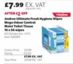 Costco Andrex ultimate fresh hygiene wipes offer