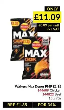Musgrave MarketPlace Walkers Max Donor Chicken or Beef offer