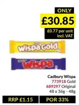 Musgrave MarketPlace Cadbury Wispa Gold or Original offer