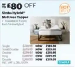 Costco Simba Hybrid Mattress Topper offer