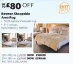 Costco Bowron Sheepskin Area Rug offer