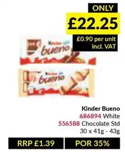 Musgrave MarketPlace Kinder Bueno White or Chocolate Std offer