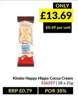 Musgrave MarketPlace Kinder Happy Hippo Cocoa Cream offer