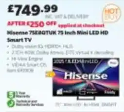 Costco Hisense 75 inch mini led hd smart tv offer