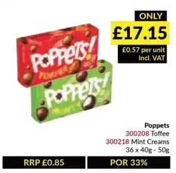 Musgrave MarketPlace Poppets Toffee or Mint Creams offer