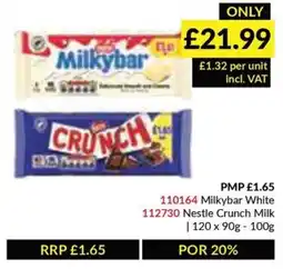 Musgrave MarketPlace Milkybar White or Nestle Crunch Milk offer