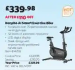 Costco Renpho Ai Smart Exercise Bike offer